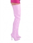 Crotch Overknee High Heels Stiefel pink extra lang