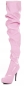 Crotch Plateau Overknee High Heels pink Gr 47- 50 Übergrößen