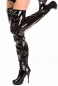 Crotch Plateau Overknee High Heels schwarz