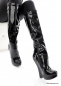 Extrem Pony High Heels Boots schwarz