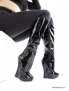 Extrem Pony High Heels Boots schwarz